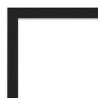 Miroir mural rectangulaire en métal brossé noir – 1 personne