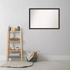 Miroir mural rectangulaire en métal brossé noir – 1 personne