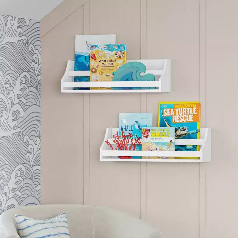 Lot de 2 bibliothèques pour enfant RiverRidge Kids' Book Nook, blanches, pour salon et salle de jeux