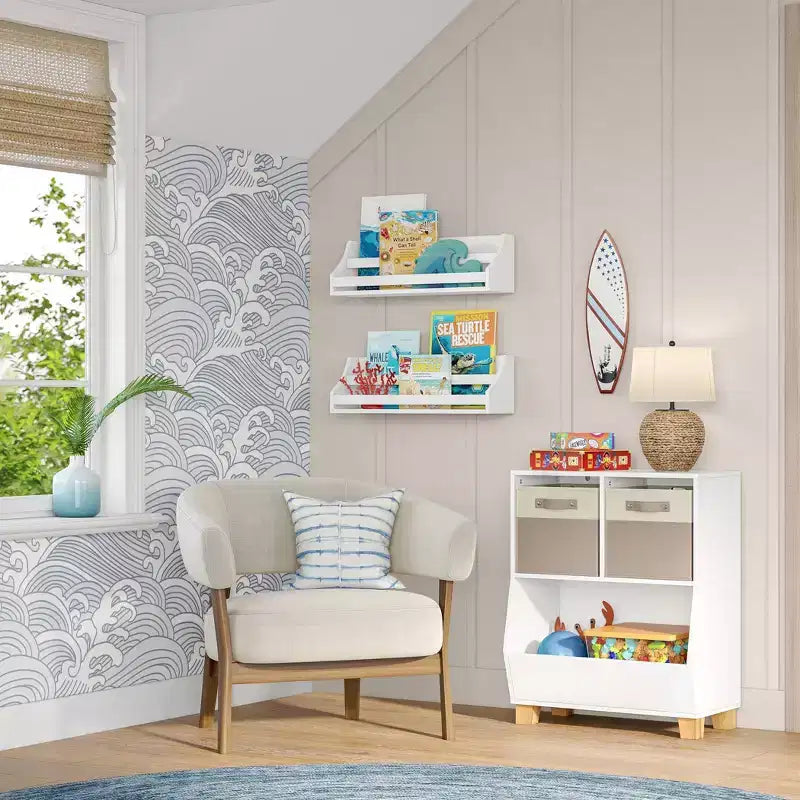 Lot de 2 bibliothèques pour enfant RiverRidge Kids' Book Nook, blanches, pour salon et salle de jeux