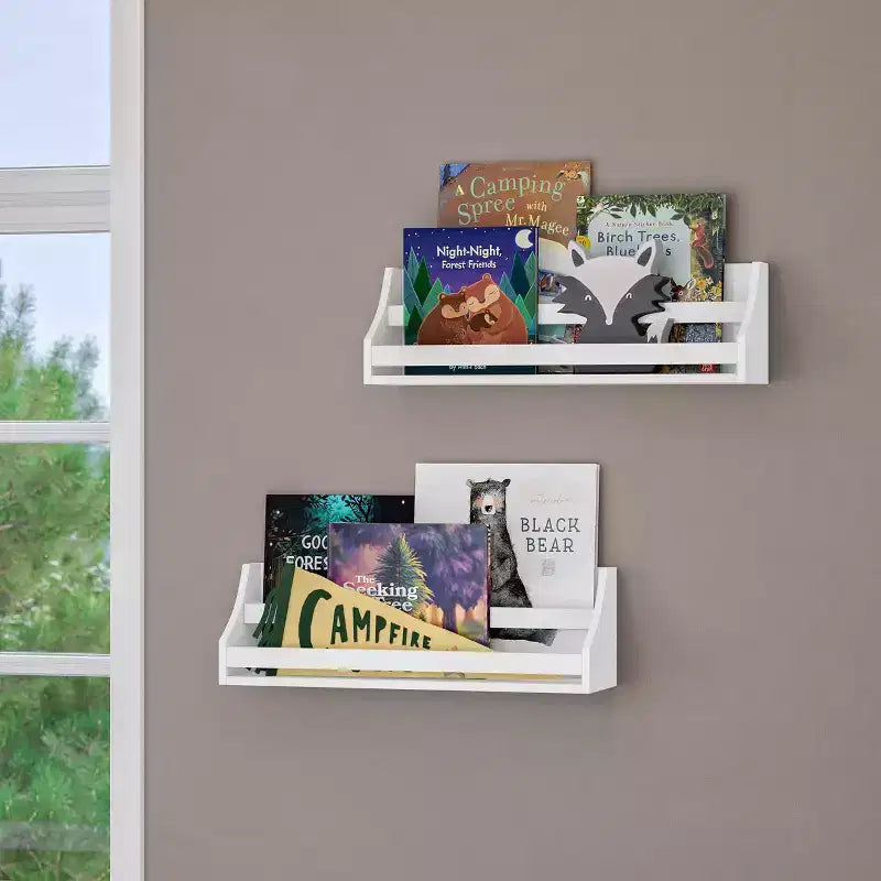 Lot de 2 bibliothèques pour enfant RiverRidge Kids' Book Nook, blanches, pour salon et salle de jeux