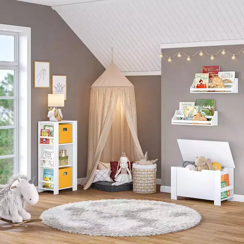 Lot de 2 bibliothèques pour enfant RiverRidge Kids' Book Nook, blanches, pour salon et salle de jeux