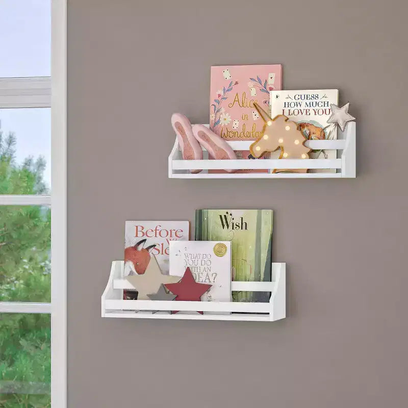 Lot de 2 bibliothèques pour enfant RiverRidge Kids' Book Nook, blanches, pour salon et salle de jeux