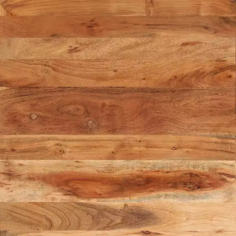 vidaXL Table de chevet noire en bois de manguier massif et fer compact
