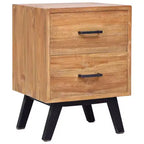 vidaXL Bedside Cabinet 15.7x13.8x21.7 Solid Teak