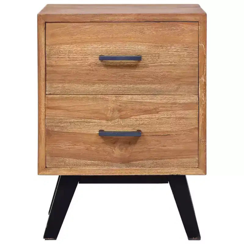 vidaXL Table de chevet 40 x 35 x 55 cm Bois de teck massif