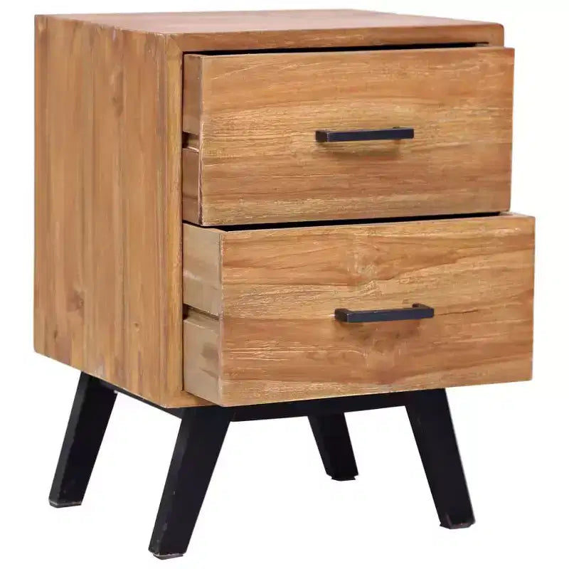 vidaXL Table de chevet 40 x 35 x 55 cm Bois de teck massif