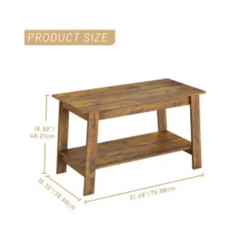 Table basse - Construction en MDF et PB, finition rétro pour salon