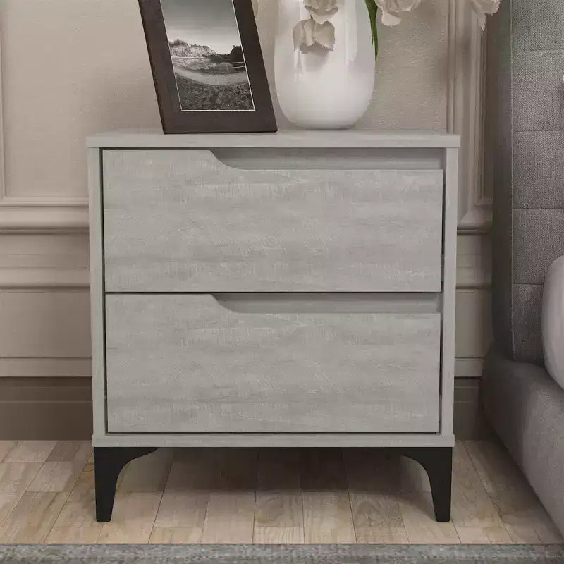 Table de chevet moderne Galano 2 tiroirs 48 cm L x 40 cm P x 51,5 cm H