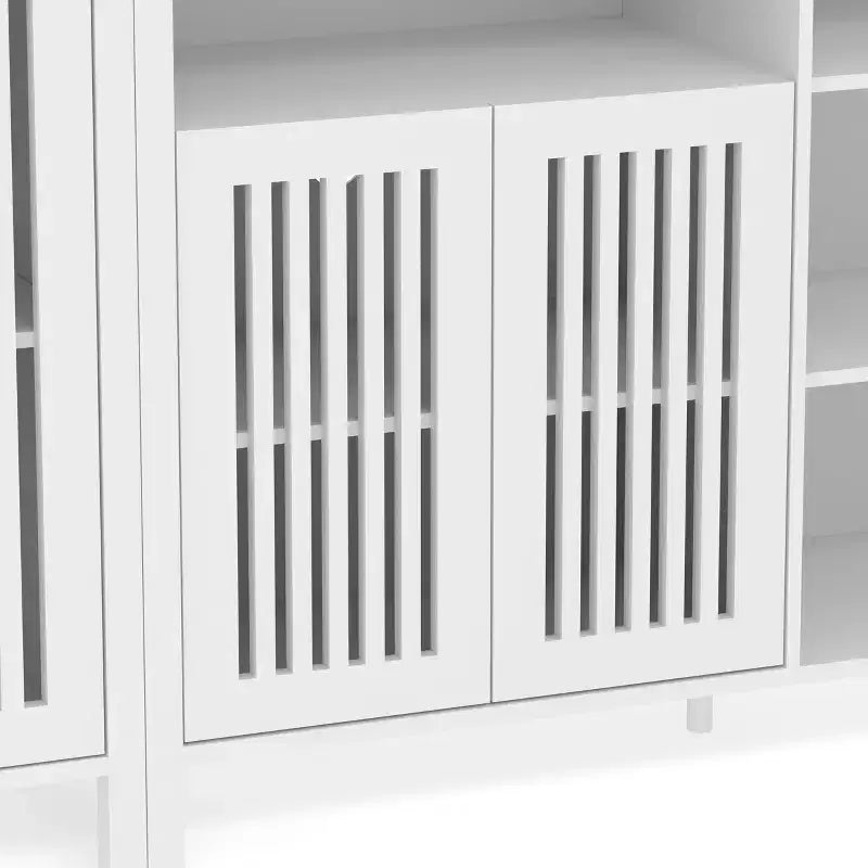Meuble TV de ferme Chêne naturel / Noyer / Blanc – Convient aux téléviseurs jusqu'à 70", Foyer de 2 personnes