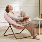 Fauteuil soucoupe en fausse fourrure — Bleu / Rose / Blanc, 1 place