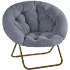TUYOHW Faux Fur Accent Chair,Folding Lounge Chair with Plush Seat for Bedroom & Living Room,Adult Size, Supports 226 LBS