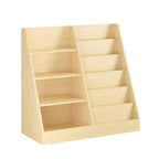 MAYEERTY Étagère à Livres et Rangement de Jouets pour Enfants, Étagère à Livres Multifonctionnelle en Bois à 4 Niveaux avec Étagère à Livres avec Bibliothèque