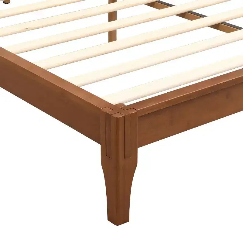 Lit plateforme en lin naturel avec tête de lit réglable, Double/Queen/King, 2 personnes