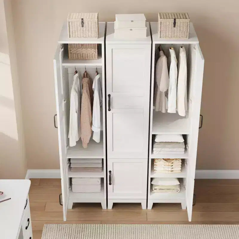 Armoire haute blanche à 2 portes – 1 personne
