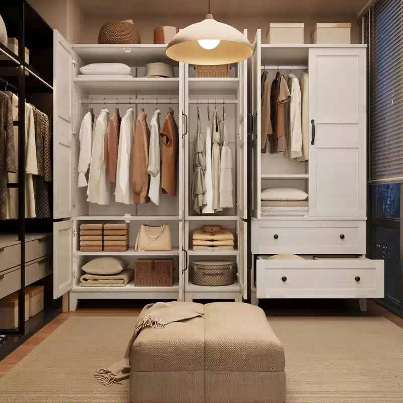 Armoire haute blanche à 2 portes – 1 personne