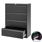 Garvee Filing Cabinets with 4 Drawers and Lock for Organization Hanging Letter/Legal/A4/F4 Size, Black