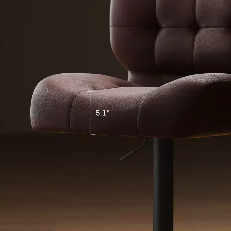 Lot de 2 tabourets de bar à hauteur réglable avec siège réglable, tabourets de bar pivotants avec coussin rembourré épais et repose-pieds en métal pour bar à la maison
