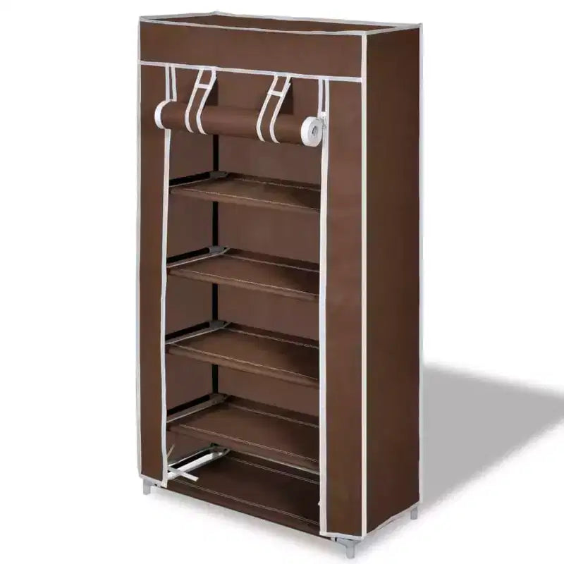 vidaXL 5 Tier Shoe Rack Tower Portable Storage Organizer with Shelf