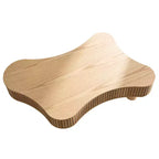 MAYEERTY Table Basse Moderne Irrégulière de 42,5 Pouces avec MDF et Pieds en Bois Massif, Table Centrale pour Salon Chambre, Facile à Monter