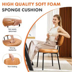 TUYOHW 18,5" Chaises sans accoudoirs en similicuir avec pieds en métal pour cuisine, chaises de salle à manger modernes du milieu du siècle, chaise de salle à manger chic, 125 kg max.