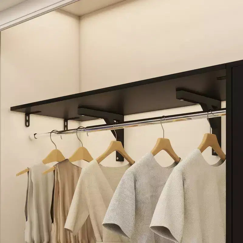 Besiost Ensemble de 3 penderies d'angle avec 8 tringles et 6 tiroirs, organisateur de dressing de 3 m à 3,6 m