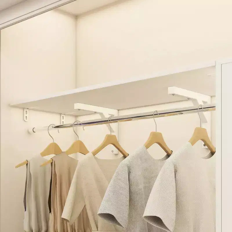 Besiost Ensemble de 3 penderies d'angle avec 8 tringles et 6 tiroirs, organisateur de dressing de 3 m à 3,6 m