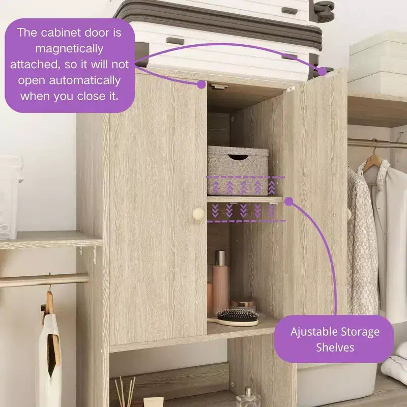 Besiost Ensemble de 3 penderies d'angle avec 8 tringles et 6 tiroirs, organisateur de dressing de 3 m à 3,6 m