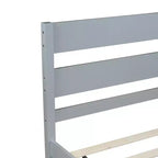 Lit jumeau Homy Casa avec tête et pied de lit en bois massif pour chambres d'enfants ou d'amis