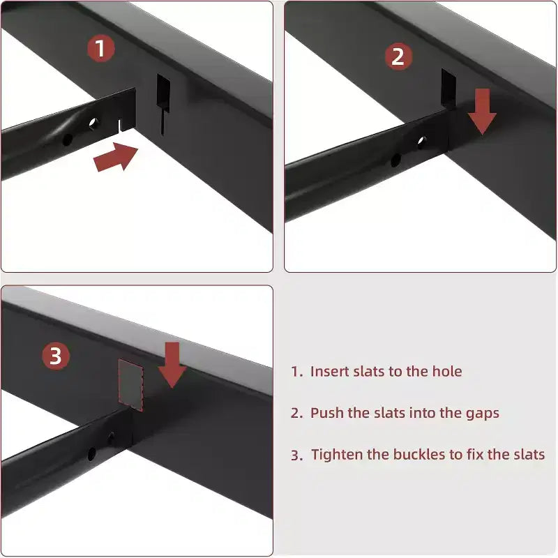 Cadre de lit plateforme rembourré en simili cuir noir – Lit simple, 1 personne