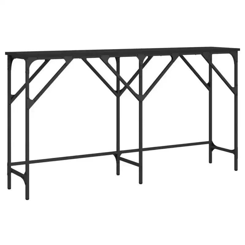 vidaXL Console Table Black Engineered wood 55.1 x 11.4 x 29.5 in