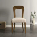 Dining Chairs Set of 2, 330 LBS Weight Capacity, Upholstered Kitchen Side Chairs with Solid Rubber Wood Legs