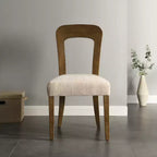 Dining Chairs Set of 2, 330 LBS Weight Capacity, Upholstered Kitchen Side Chairs with Solid Rubber Wood Legs