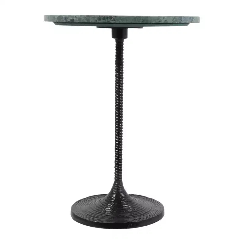 Table d'appoint classique, guéridon ou petite table de chevet pour la décoration intérieure - Table d'appoint audacieuse en métal avec plateau en marbre, idéale pour le salon - 21