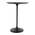Table d'appoint classique, guéridon ou petite table de chevet pour la décoration intérieure - Table d'appoint audacieuse en métal avec plateau en marbre, idéale pour le salon - 21