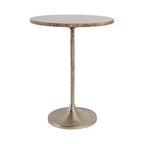 Table d'appoint classique, guéridon ou petite table de chevet pour la décoration intérieure - Table d'appoint audacieuse en métal avec plateau en marbre, idéale pour le salon - 21