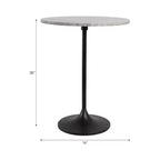 Table d'appoint classique, guéridon ou petite table de chevet pour la décoration intérieure - Table d'appoint audacieuse en métal avec plateau en marbre, idéale pour le salon - 21