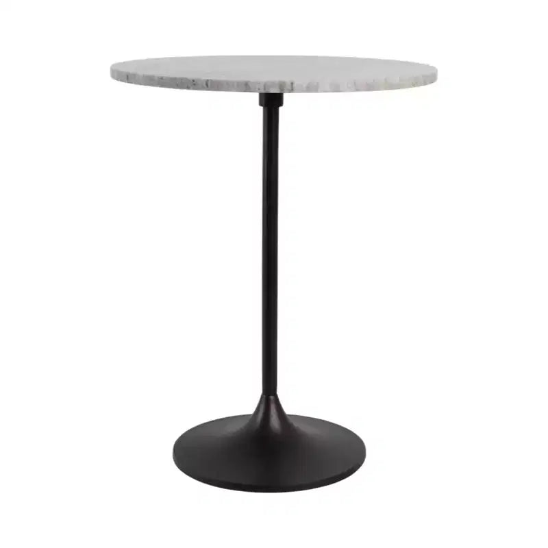 Table d'appoint classique, guéridon ou petite table de chevet pour la décoration intérieure - Table d'appoint audacieuse en métal avec plateau en marbre, idéale pour le salon - 21
