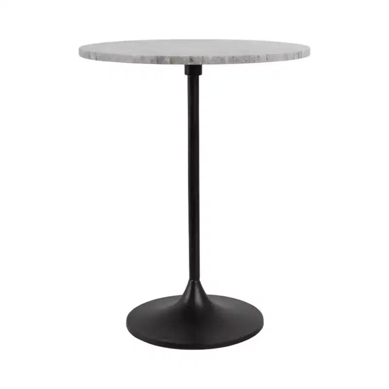 Table d'appoint classique, guéridon ou petite table de chevet pour la décoration intérieure - Table d'appoint audacieuse en métal avec plateau en marbre, idéale pour le salon - 21