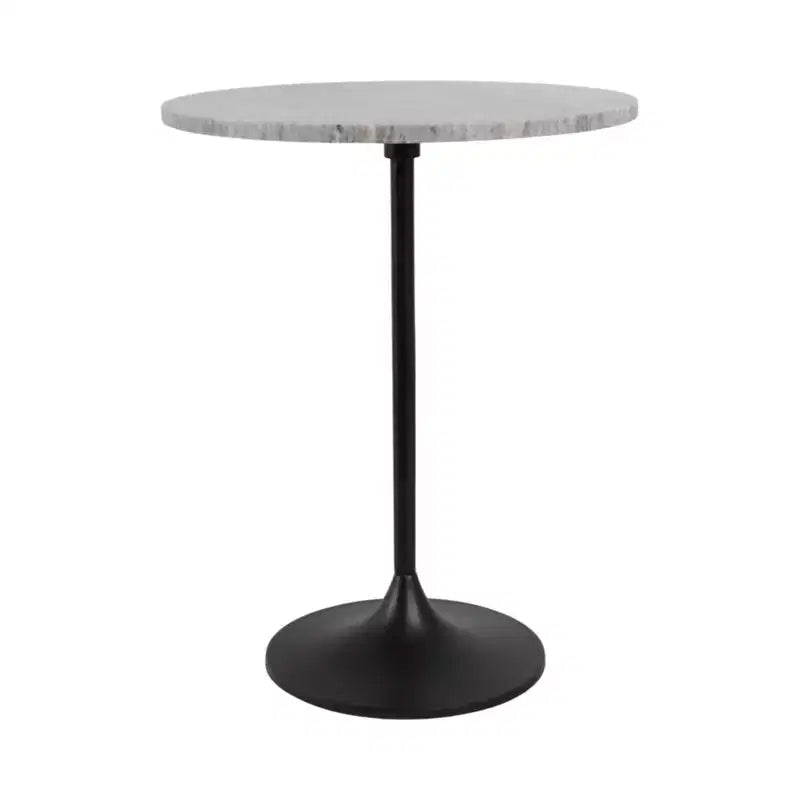 Table d'appoint classique, guéridon ou petite table de chevet pour la décoration intérieure - Table d'appoint audacieuse en métal avec plateau en marbre, idéale pour le salon - 21