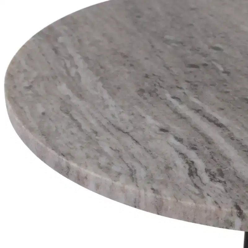 Table d'appoint classique, guéridon ou petite table de chevet pour la décoration intérieure - Table d'appoint audacieuse en métal avec plateau en marbre, idéale pour le salon - 21
