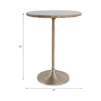 Table d'appoint classique, guéridon ou petite table de chevet pour la décoration intérieure - Table d'appoint audacieuse en métal avec plateau en marbre, idéale pour le salon - 21