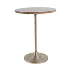 Table d'appoint classique, guéridon ou petite table de chevet pour la décoration intérieure - Table d'appoint audacieuse en métal avec plateau en marbre, idéale pour le salon - 21