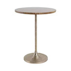 Table d'appoint classique, guéridon ou petite table de chevet pour la décoration intérieure - Table d'appoint audacieuse en métal avec plateau en marbre, idéale pour le salon - 21