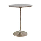 Table d'appoint classique, guéridon ou petite table de chevet pour la décoration intérieure - Table d'appoint audacieuse en métal avec plateau en marbre, idéale pour le salon - 21
