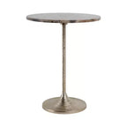 Table d'appoint classique, guéridon ou petite table de chevet pour la décoration intérieure - Table d'appoint audacieuse en métal avec plateau en marbre, idéale pour le salon - 21