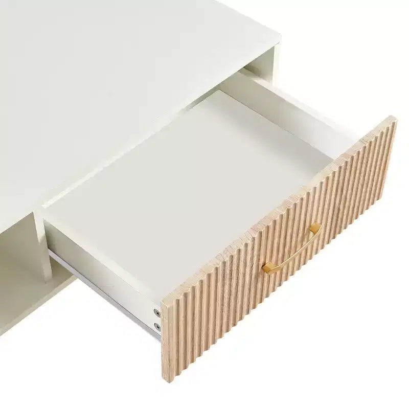 Table basse de ferme TUYOHW avec tiroir coulissant, table d'appoint de 40,9 pouces avec pieds en bois massif, table basse pour salon, capacité de 220 lb