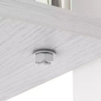 Table basse rectangulaire à 2 niveaux en verre trempé — Brun/Blanc, Gris/Noir, Gris/Blanc