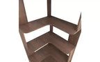 Étagère d'angle en forme de L à 6 niveaux – Marron foncé / Chêne foncé / Rouge foncé / Gris clair / Chêne clair