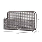 Rangement pour flotteurs de piscine, Desserte de piscine, avec roulettes, 43.25 L x 22.5 l x 28 H